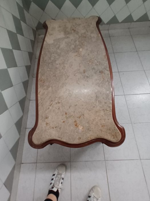 Mesa madeira e mármore