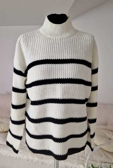 Golf ecru,paski"New Look".