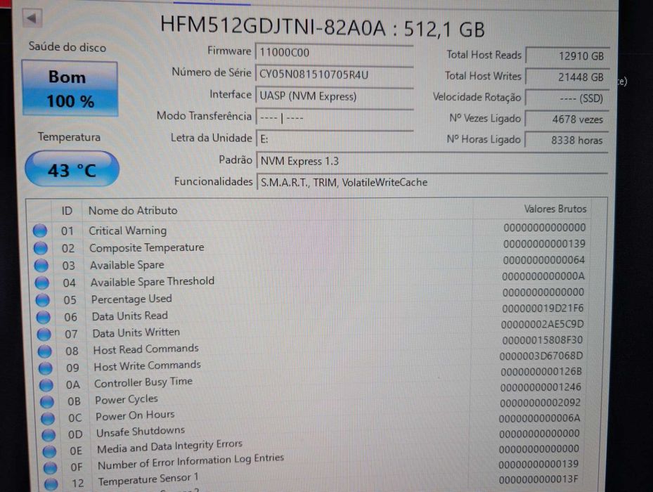Disco nvme 512gb com caixa usb 3.1 gen2 tudo novo