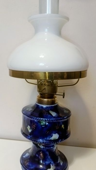 Lampa naftowa Wallendorf kobaltowa
