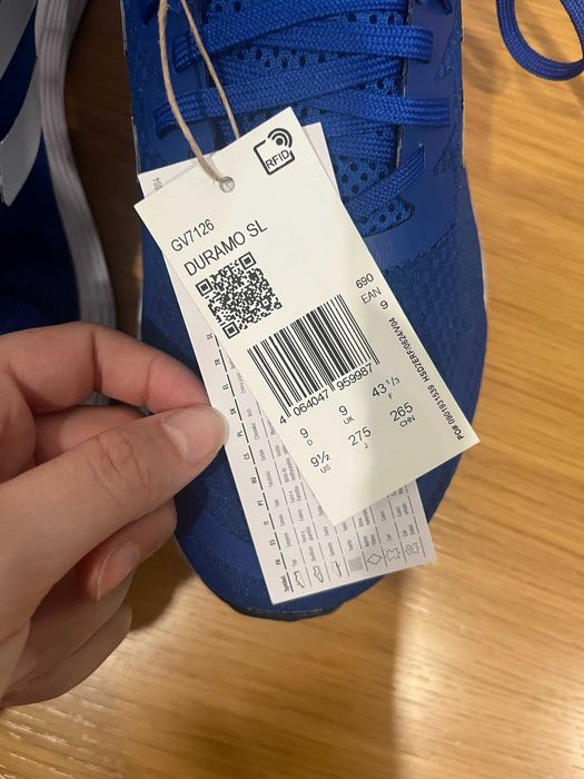 Vendo sapatilhas Adidas Duramo SL Azuis tamanho 43 e 1/3 nunca usadas