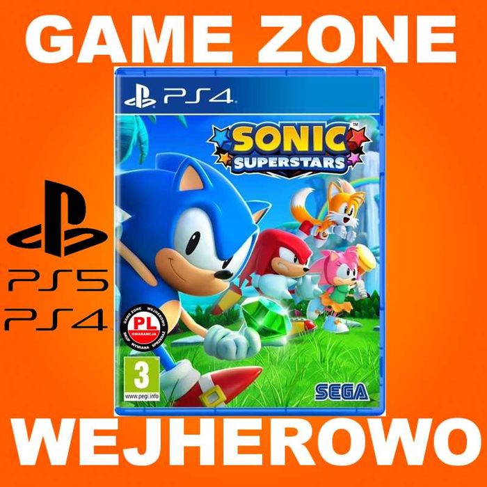 SONIC Superstars PS4 + Slim + Pro + PS5 = PŁYTA PL = sklep Wejherowo