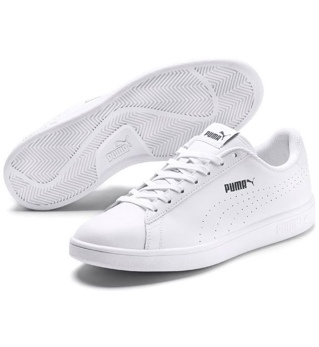 Białe buty PUMA 39 sneakersy adidasy skóra soft foam smash v2 L Perf