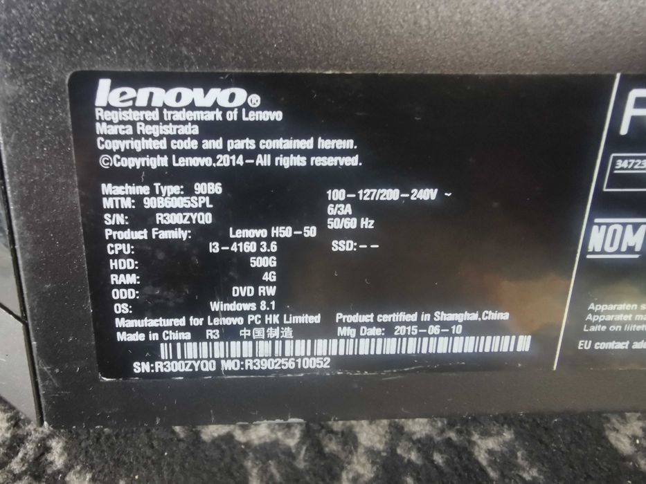 Komputer stacjonarny Lenovo H50-50