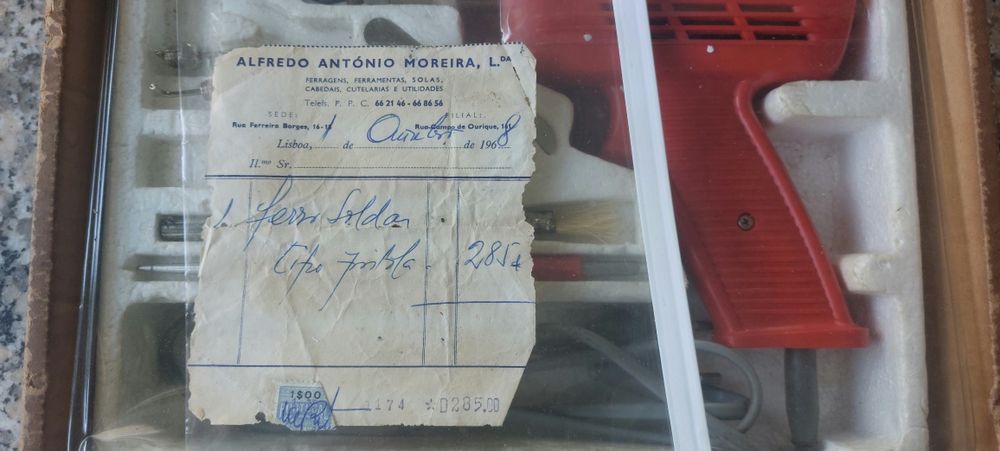 Pistola de soldar antiga