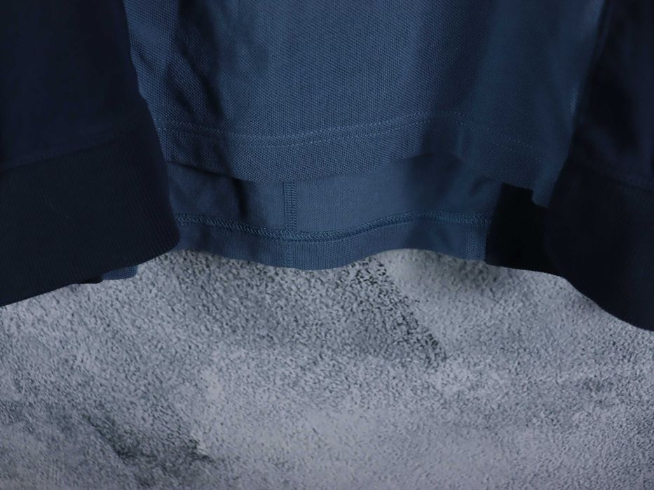 Lacoste live męska lekka bluza z kołnierzykiem polo koszulka navy S M