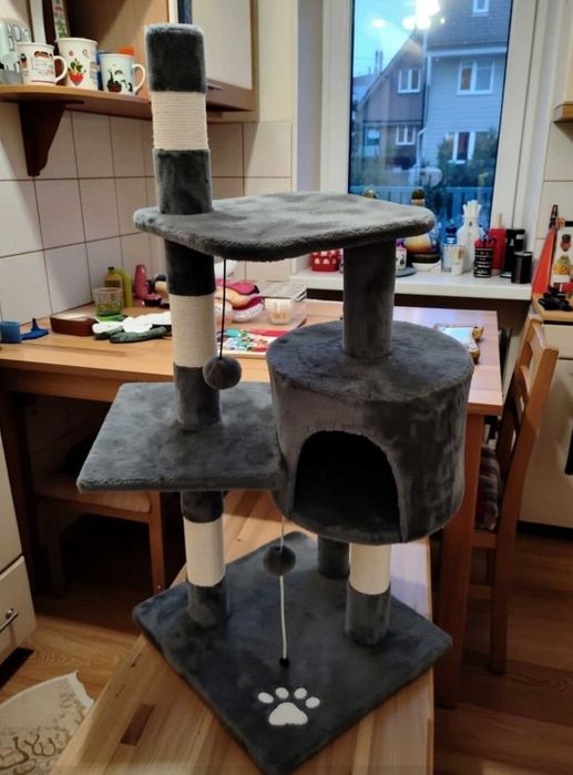 Будиночок кігтеточка для кота з ігровими рівнями