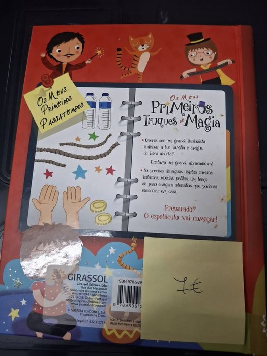 Livro Infantil de magia com ilustrações Os Meus Primeiros Truques de Magia, da Girassol