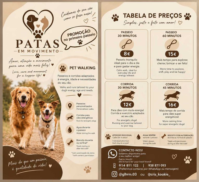 Pet walking- Patas em movimento