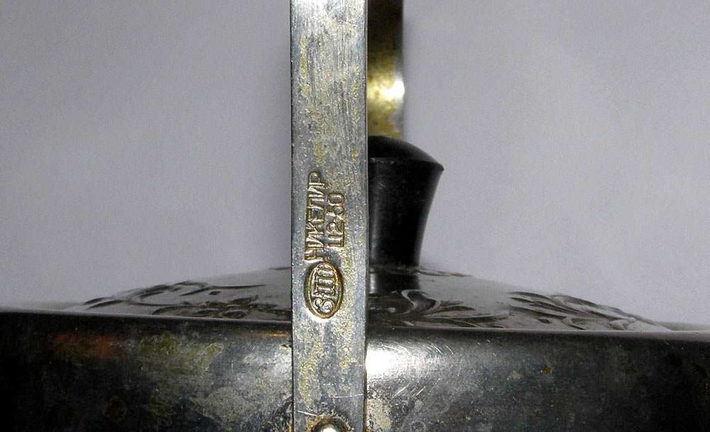 Ваза алюминий, МЗСИ СССР, ручная роспись Вазочка Кобальт синее стекло