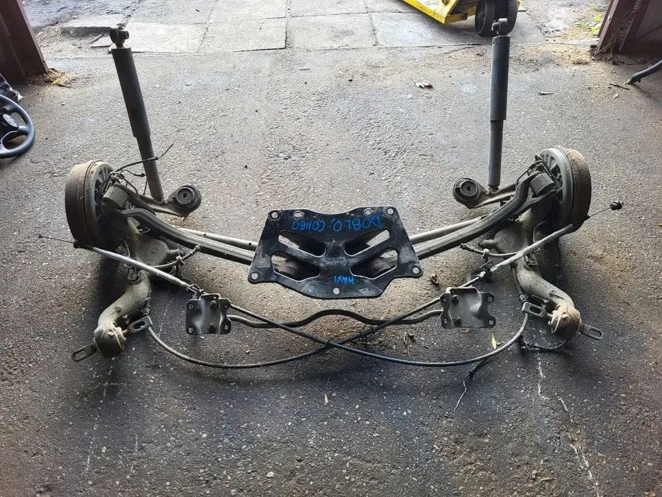 Fiat Doblo II 2 Opel Combo D Maxi Long Sanki Wózek Ława Tył Kompletne Zawieszenie Tylne Zwrotnica Wahacze