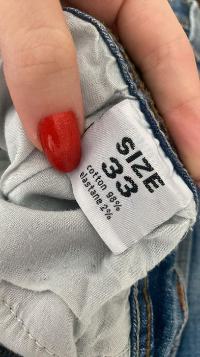 Spodnie Jeansowe Niebieskie Jasne Męskie Rozmiar 33