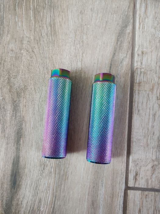 Pegi Rowerowe BMX / Hulajnoga Wyczynowa Oilslick Rainbow Tęczowe 2 szt