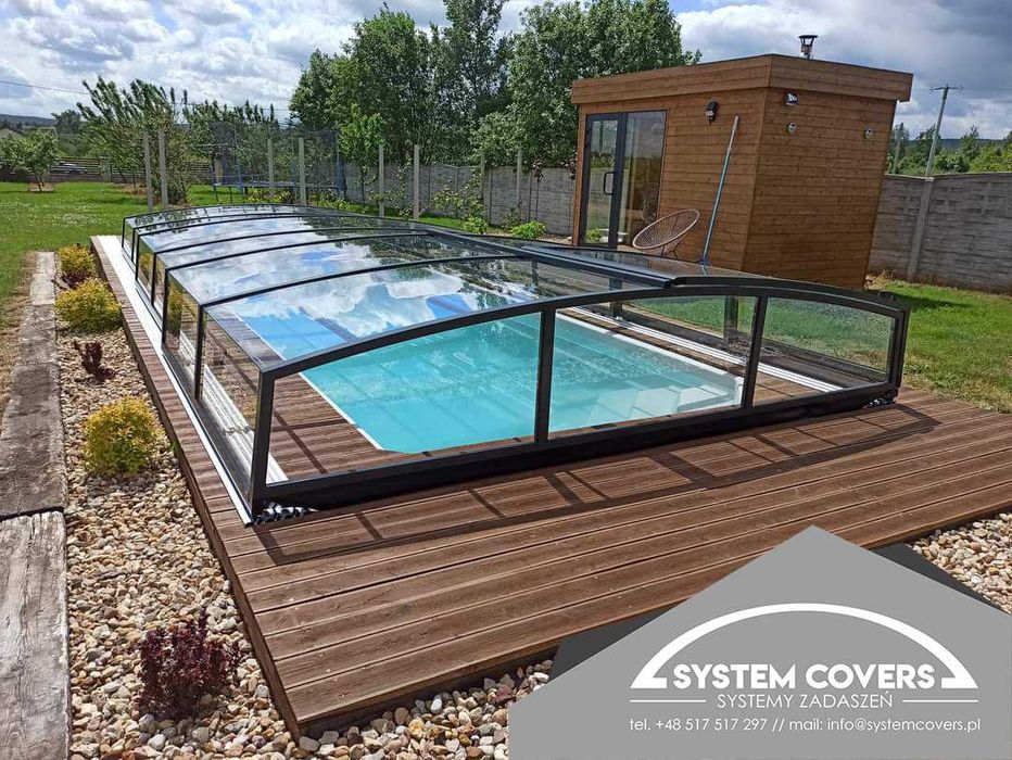 Zadaszenie basenowe, basenu, 370x790x80 cm , System Covers
