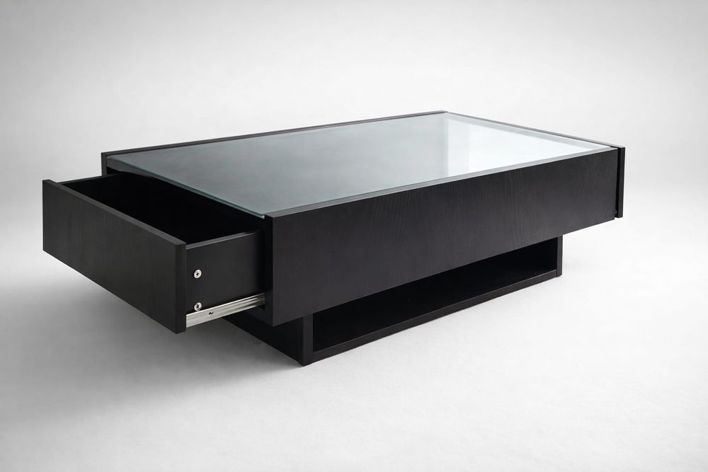 Mesa de centro com vidro