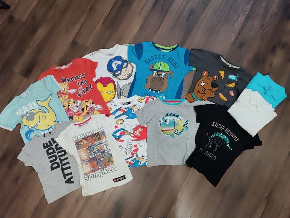 12 szt. t-shirty/koszulki 110-116