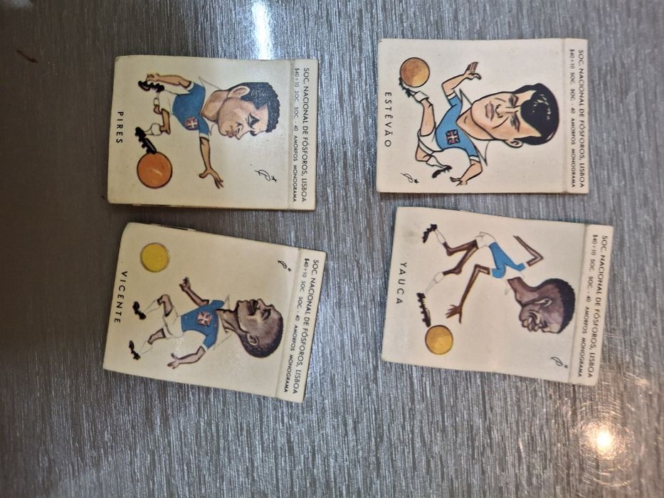 4 carteiras fosforos antigas tipo cromos belenenses vicente yauca