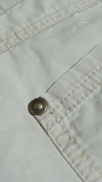 Colours od the world spodnie beżowe cienki jeans beige S/M