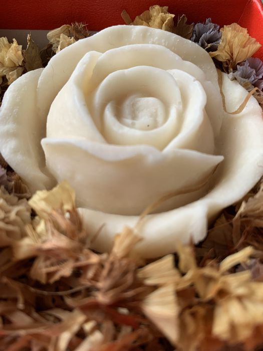 Sabonete em forma de rosa