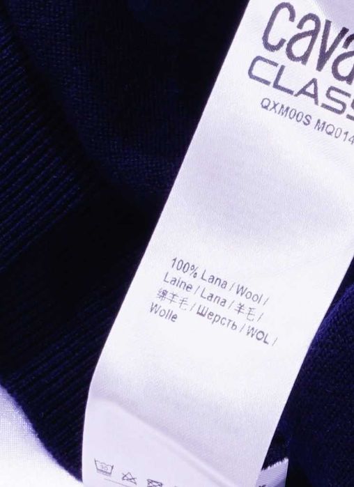 ROBERTO CAVALLI CLASS sweter merino L/XL granat moschino celine sander helmut lang lanvin versace paul smith prada