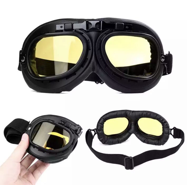 Óculos aviador moto transparentes, escurecidos, espelhados e amarelos