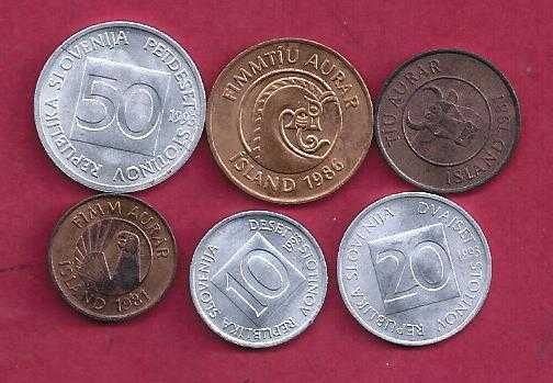 LOTE   6     MOEDAS   Novas Animais da Eslovenia