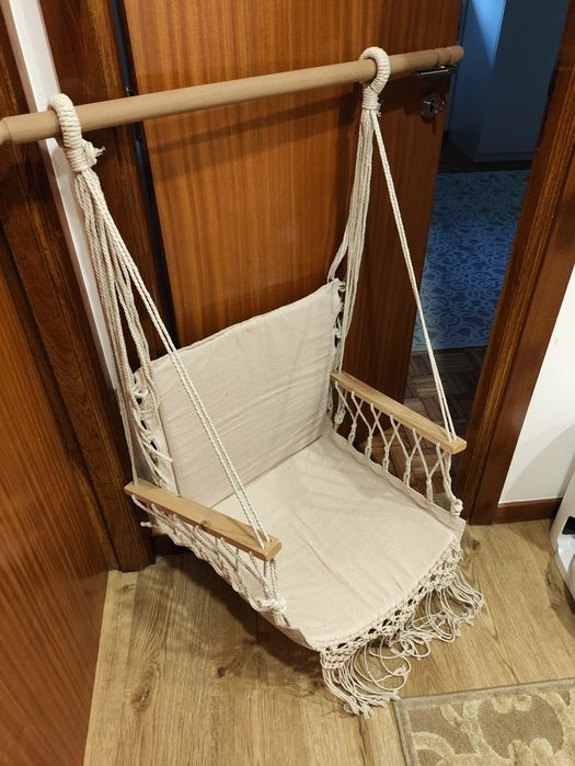 Cadeira Baloiço Macramé Espaço Casa