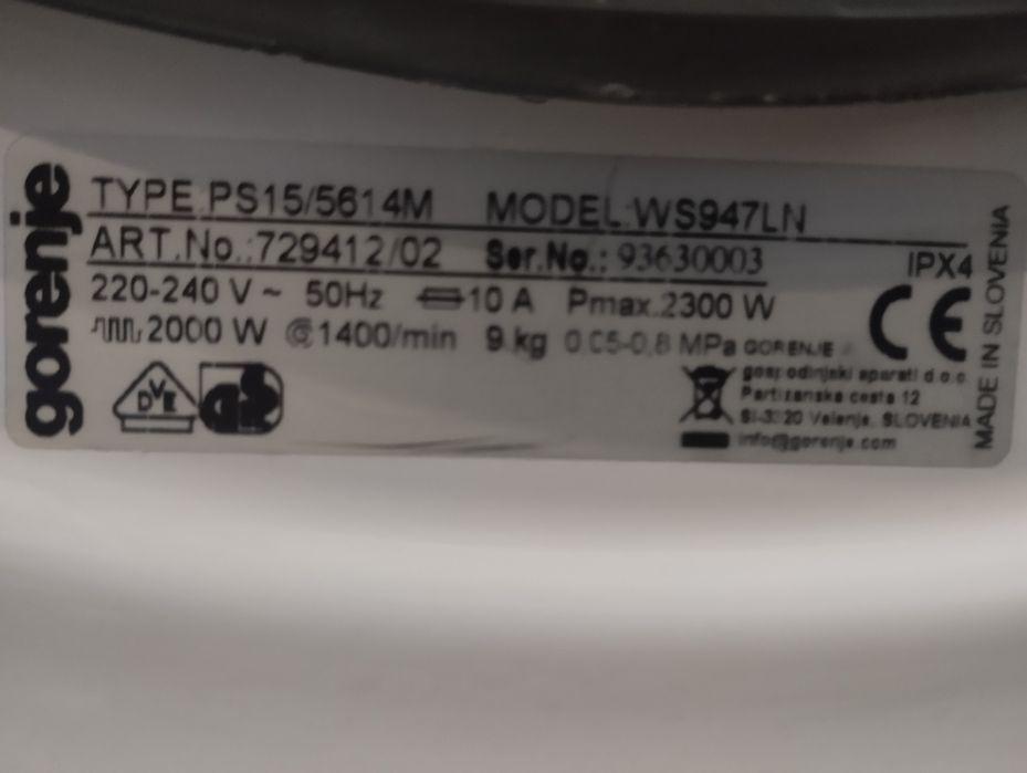 Pralka Gorenje 9 kg