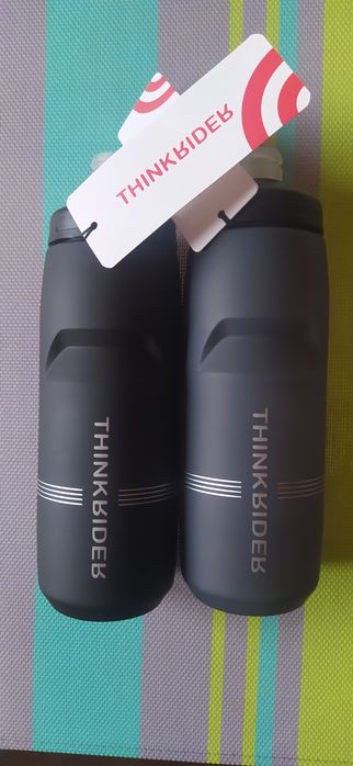 Bidon rowerowy TinkRider 750 ml-czarny i szary mat