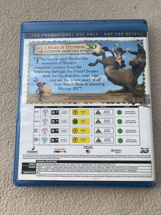Shrek 1-4 bluray 3D Collection PL