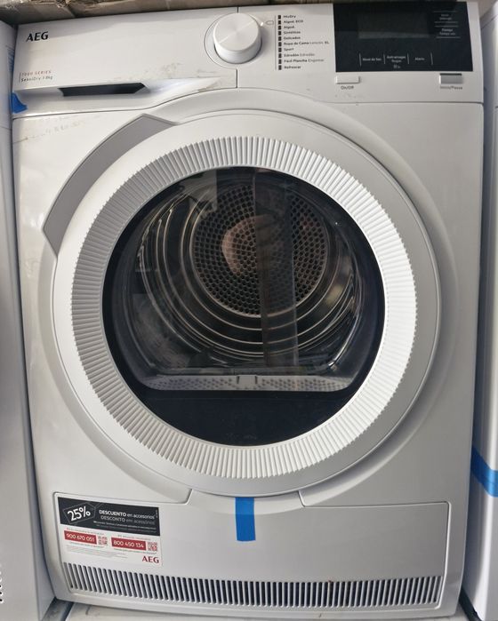 Máquina de secar roupa AEG 8kg bomba de calor