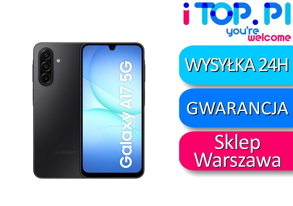 Samsung Galaxy A17 5G 256GB Czarny - Nowy - Nieaktywowany - Sklep iTop