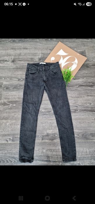 Zara czarne męskie jeansy skinny super stan
