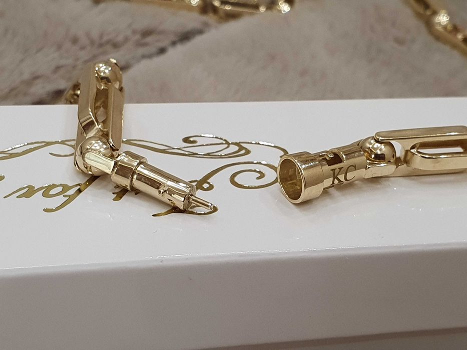 Złoty Łańcuch+Złoty Krżyz+Diamenty 128szt.Najnowsza Kolekcja KC-121gr.