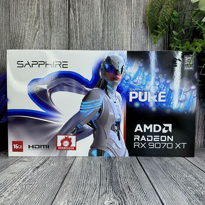 Видеокарта Sapphire Radeon RX 9070 XT PURE 1 шт. NEW!