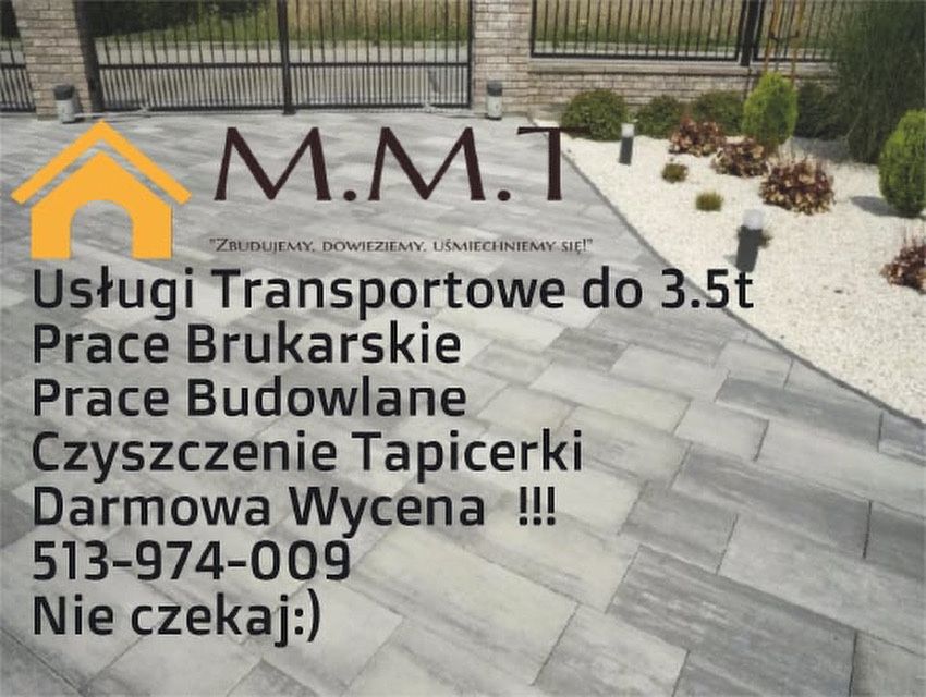Prace Brukarskie,Budowlane,Ogrodnicze,Transport do 3.5t