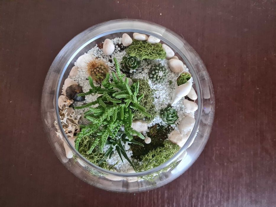 Крошка стеклянная непрозрачная и прозрачнная