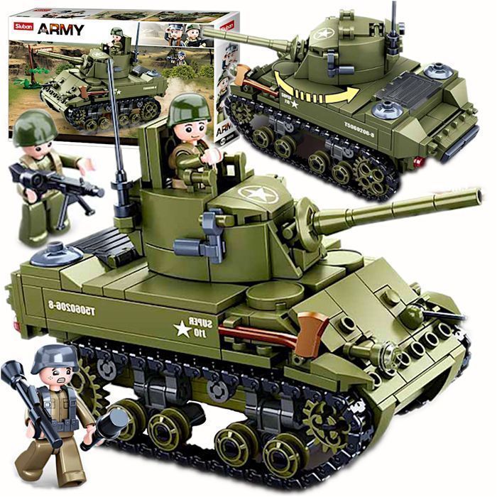 Klocki Czołg Amerykański M5A1 Stuart Armia Wojsko