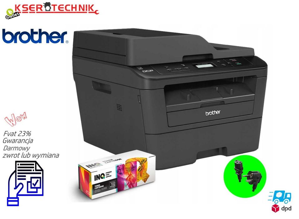Drukarka Skaner Ksero Laserowa Brother DCP-L2540DN / Duplex, Sieć /ADF
