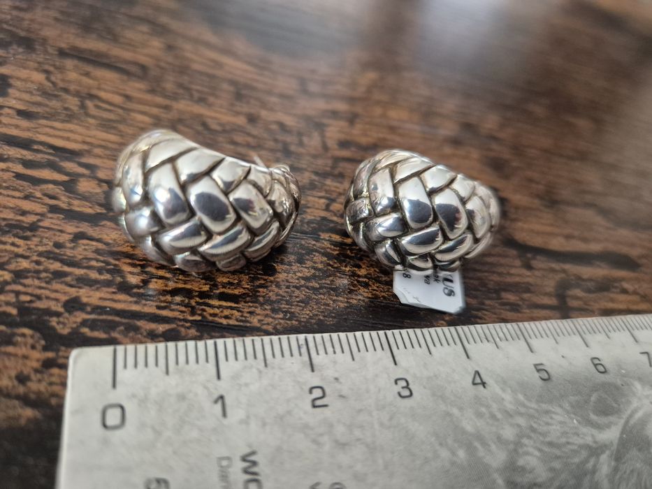 Kolczyki srebro 925  plecione