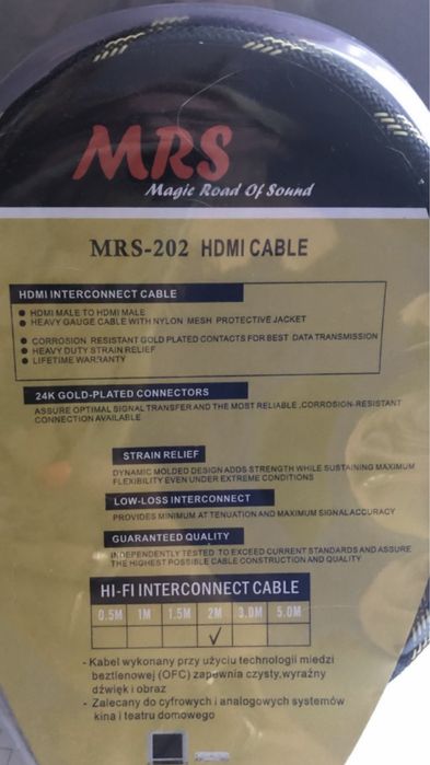 Kabel HDMI nowy zapakowany
