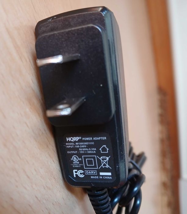 Adaptador / Carregador 15V 360mA – Fonte de Alimentação (Ficha US)