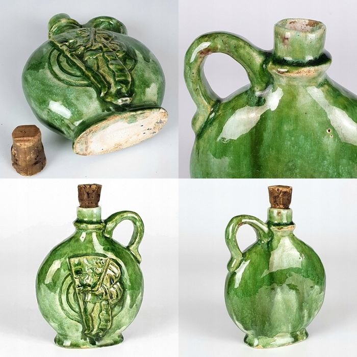 Stara Ceramiczna Buteleczka/bukłaczek