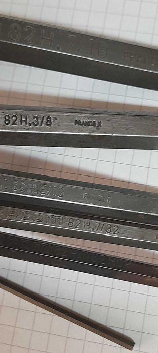 6 Chaves sextavadas em polegadas 82H – Facom