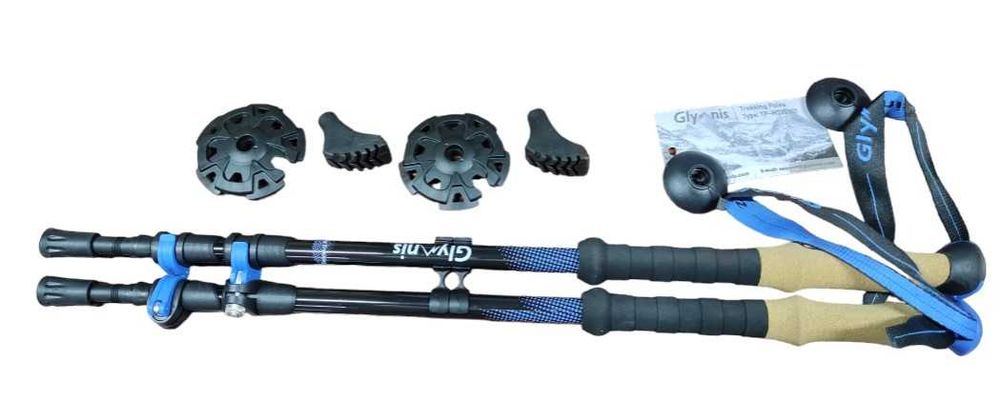 Kije trekkingowe turystyczne GLYMNIS 95-135cm nordic walking