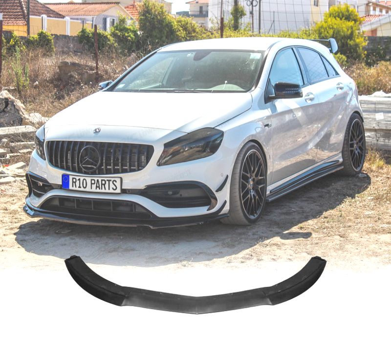 SPOILER LIP FRONTAL MERCEDES W176 12-15 LOOK AMG A45 PRETO