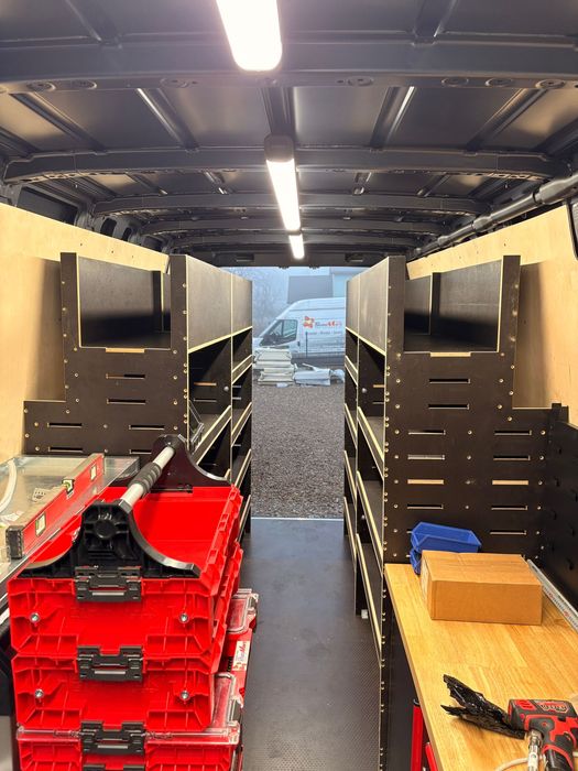 Regały do busa Transit XL+ 120 cm regał warsztatowy ze sklejki