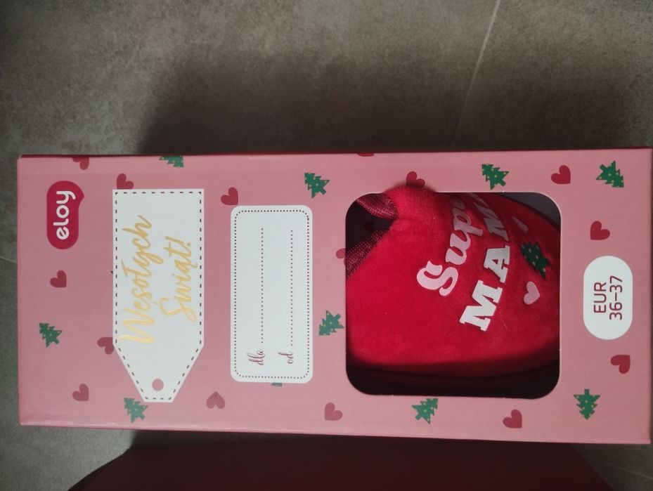 Papcie super mama 36 37 nowe kapcie prezent Boże Narodzenie święta