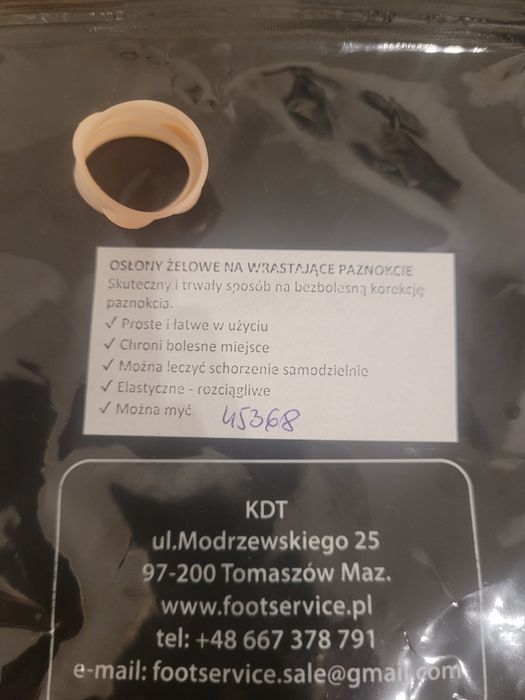 Podologia taśma do tapingu i osłona żelowa na wrastający paznokieć