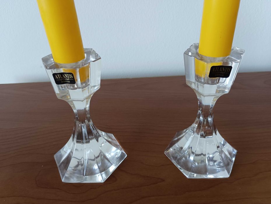 Castiçais em cristal Atlantis